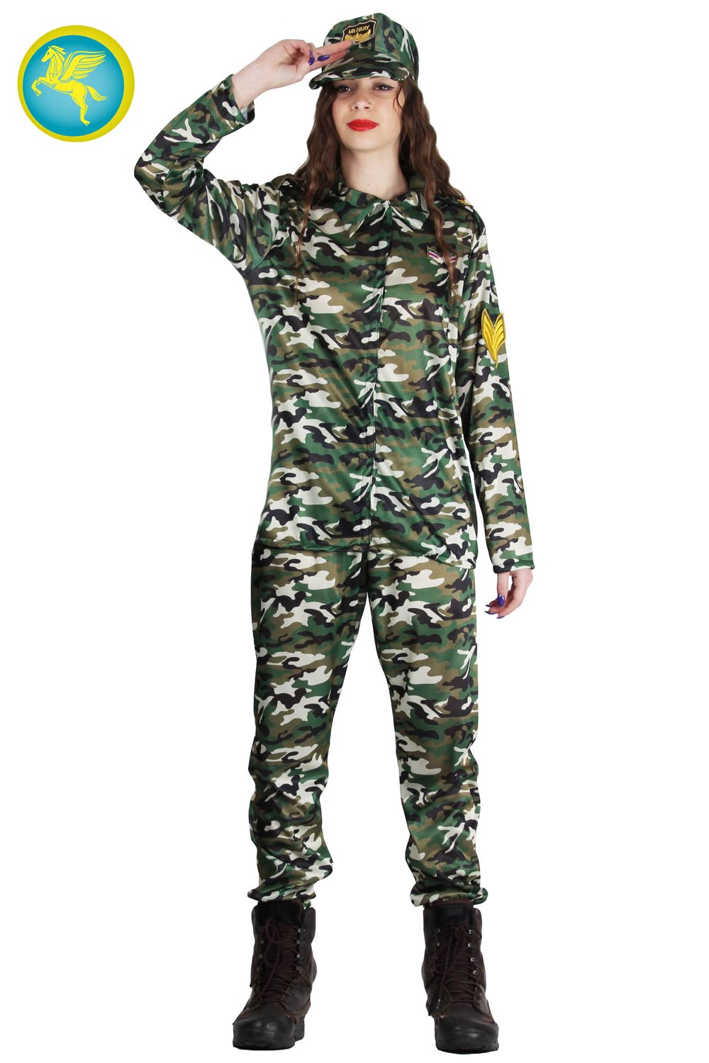 VESTITO COSTUME Maschera di CARNEVALE Uomo E Donna - Adulti MILITARE SOLDATO