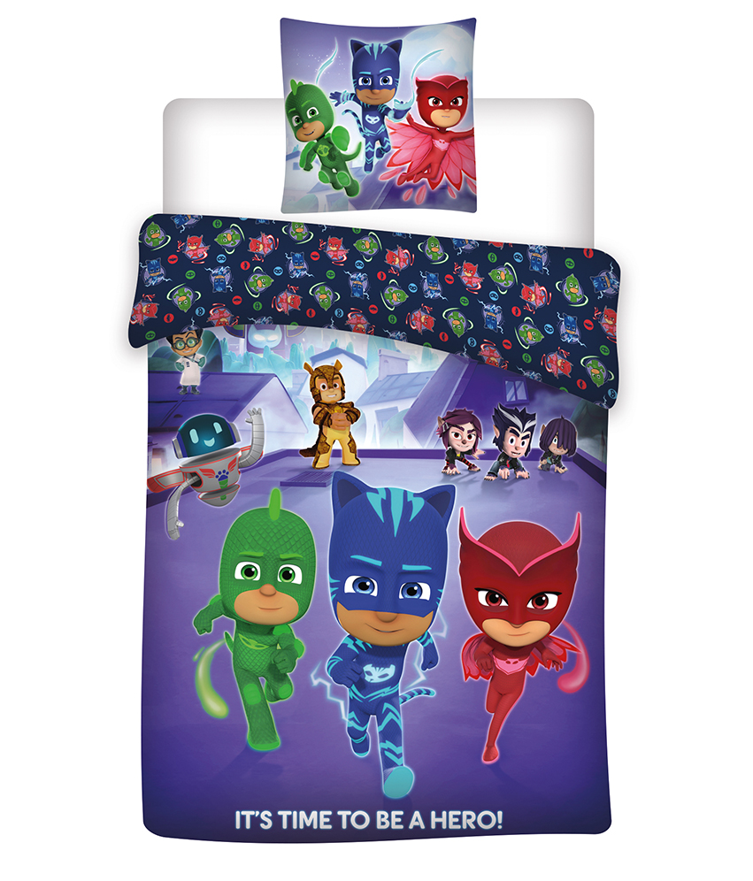 Copripiumino Letto Super Pigiamini PJ MASKS - 140 x 200 cm e federa 65 x 65 cm Copripiumino Letto Super Pigiamini PJ MASKS - 140 x 200 cm e federa 65 x 65 cm