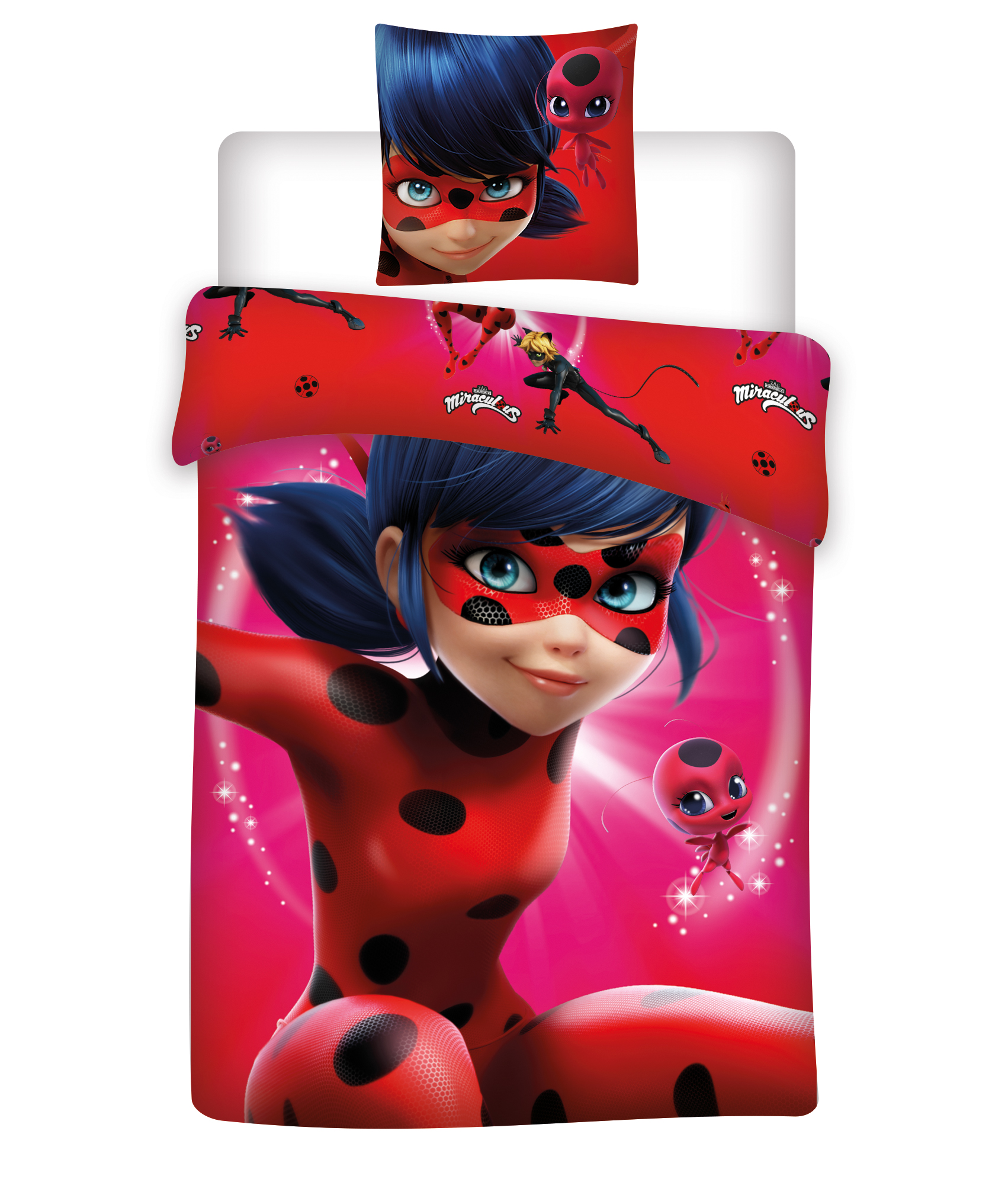 Copripiumino Letto MIRACULOUS - LADYBUG 140 x 200 cm e federa 63 x 63 cm Copripiumino Letto MIRACULOUS - LADYBUG 140 x 200 cm e federa 63 x 63 cm
