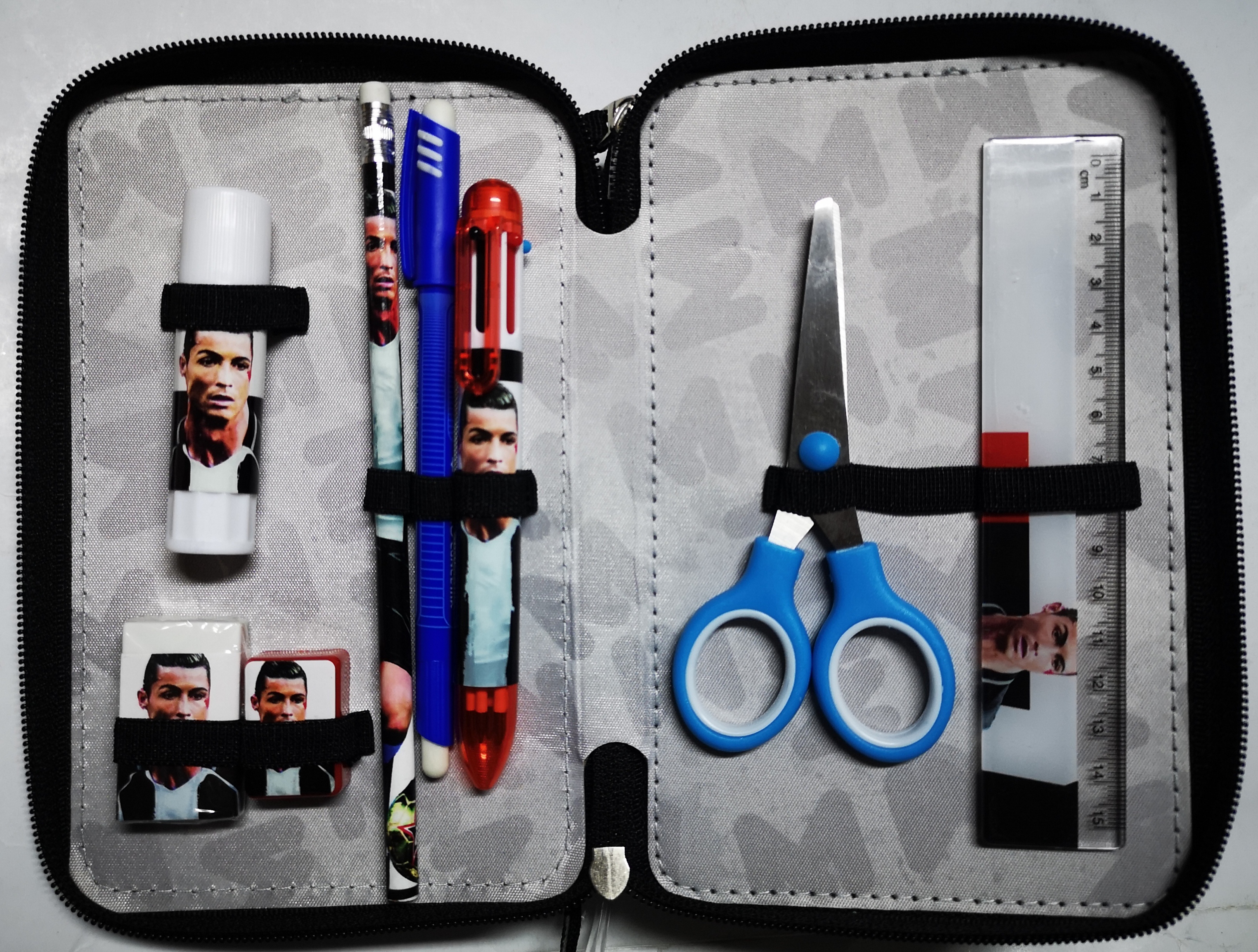 Astuccio 3 zip scuola Cristiano RONALDO