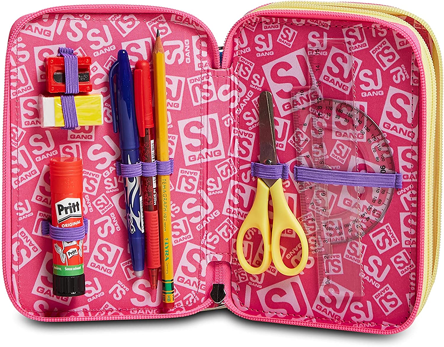 ASTUCCIO SCUOLA 3 ZIP SJ GANG OCEANLED GIRL FUX CONTENUTO ALTA QUALITÀ