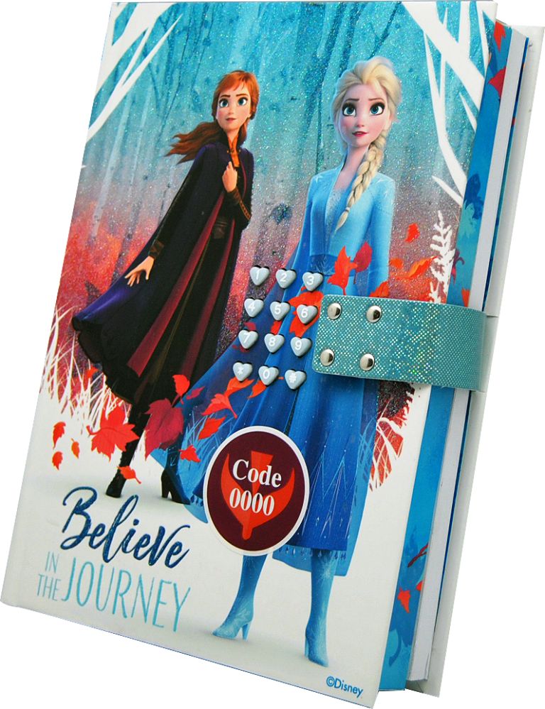 20818 - DIARI - the cartoon world - DIARIO SEGRETO con Codice segreto  DISNEY FROZEN 2 Elsa e Anna