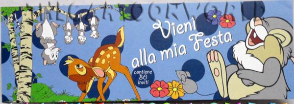 ADDOBBI Compleanno Festa BLOCCHETTO DA 30 Inviti - DISNEY BAMBI