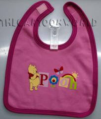 Bavaglio Bavetta Grande ORIGINALE Disney - WINNIE THE POOH - fuxsia