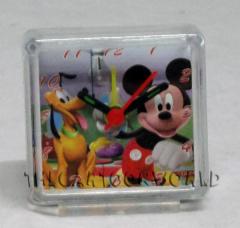 OROLOGIO / SVEGLIA DISNEY TOPOLINO e PLUTO 6x6 cm