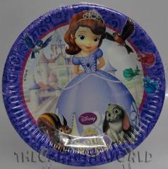 DECORACIONES de la Fiesta de Cumpleaños de Placas de DISNEY PRINCESA SOFÍA - 19.5 cm