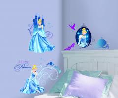 Decorazione Murale ADESIVA in PVC Disney CENERENTOLA, 31 elementi