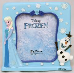 CORNICE PORTAFOTO in Resina DISNEY - FROZEN Elsa e Olaf
