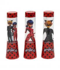 MINI LAMPADA LUMINOSA con GLITTER e Cambia colori MIRACULOUS LADYBUG e CAT NOIR