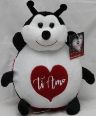 PELUCHE COCCINELLA LADYBUG - SAN VALENTINO - 40 CM