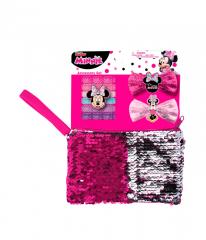 SET FERMACAPELLI e BORSETTA Con PAJETS DISNEY - MINNIE