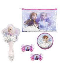 Fantastico set Accessori per Capelli con EFFETTO NEVE - Disney FROZEN 2 - Elsa e Anna