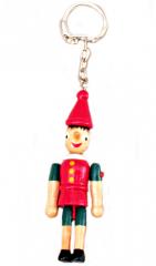 PORTACHIAVE IN LEGNO PINOCCHIO 8 CM - 12 pezzi