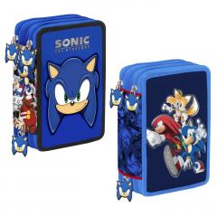 ASTUCCIO SCUOLA 3 ZIP con 45 pezzi - SONIC DUE - 2025/2026