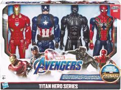 Set 4 Action Figures Personaggi Marvel Avengers 30cm Titan Hero Series