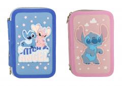 ASTUCCIO SCUOLA 3 ZIP con 45 pezzi - DISNEY STITCH