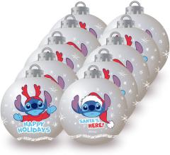 PALLINE NATALE Disney STITCH - 10 pezzi  - 6 CM