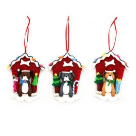 Decorazioni Natalizie In Fimo.Bl 2058 Natale The Cartoon World Decorazione Natalizia Per Albero Di Natale In Fimo Cuccia Cane