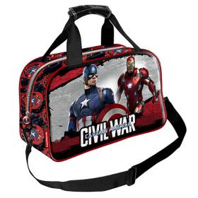 BORSA BORSONE da Palestra MARVEL AVENGERS CIVIL WAR CAPITAN AMERICA e IRON MAN
