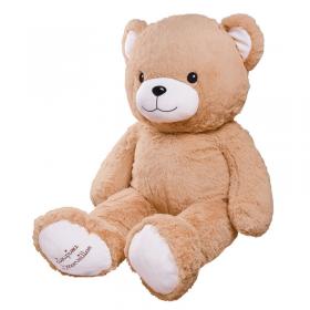 Peluche gigante Orso Beige - 100 cm di altezza - Made in France
