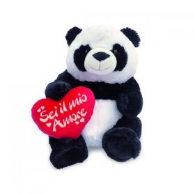 PELUCHE PANDA SAN VALENTINO CON CUORE E SCRITTA "SEI IL MIO AMORE" 40 cm