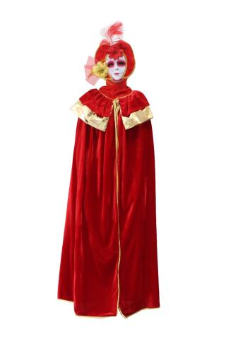 Costume Di Carnevale Adulto Da Domino Venezia Rosso