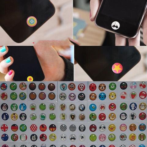 6 Sticker's Adesivi Tasto centrale HOME BUTTON Universale per iPHONE iPAD iPOD a