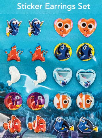 FANTASTICO SET - 24 Paia di Orecchini Adesivi DISNEY Alla ricerca di DORY