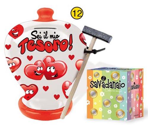 Fantastico SALVADANAIO SALVADENARI CON MARTELLO - IDEA SAN VALENTIVO