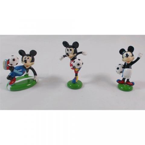 BOMBONIERA IN Resina Lucida DISNEY TOPOLINO Calciatore 4.5 Cm