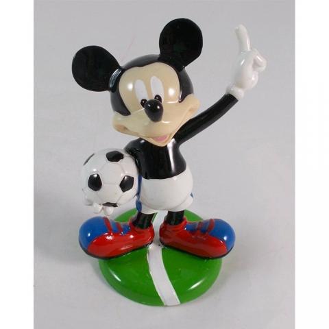 BOMBONIERA IN Resina Lucida DISNEY TOPOLINO Calciatore 4.5 Cm