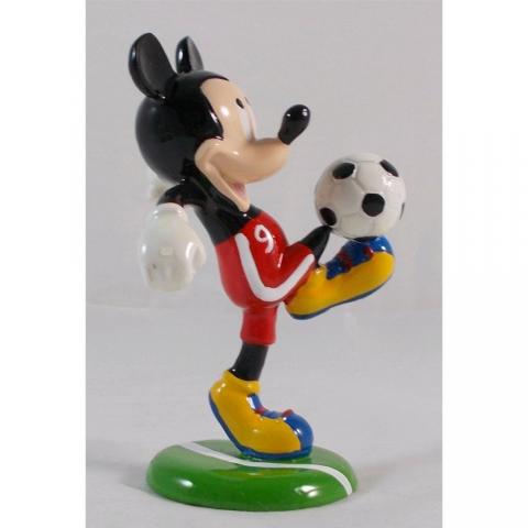 BOMBONIERA IN Resina Lucida DISNEY TOPOLINO Calciatore 4.5 Cm