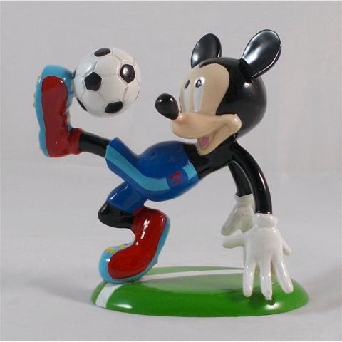 BOMBONIERA IN Resina Lucida DISNEY TOPOLINO Calciatore 4.5 Cm