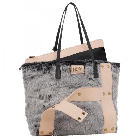 BORSA A SPALLA Fashion bag reversibile - HOY FUR CHIC