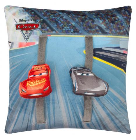 PELUCHE CUSCINO DISNEY CARS 3 - CON 2 Macchinine in peluche
