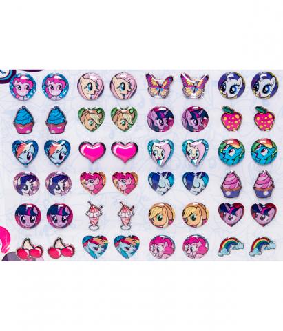 FANTASTICO SET - 24 Paia di Orecchini Adesivi - MY LITTLE PONY