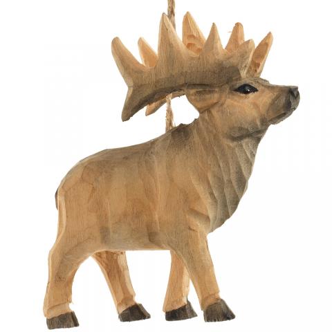 Decorazione per Albero di NATALE - in LEGNO - RENNA