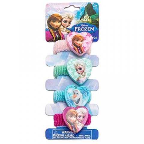 FERMACAPELLI FERMATRECCINE ELASTICI 4 pezzi DISNEY FROZEN Elsa e Anna