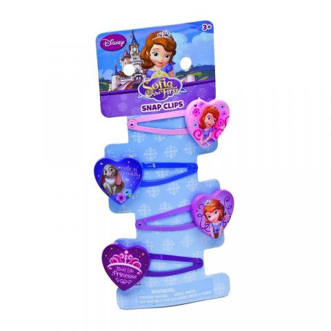 FERMACAPELLI FERMATRECCINE a CLIP 4 pezzi DISNEY PRINCIPESSA SOFIA