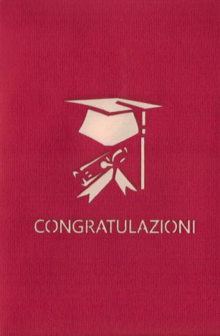 BIGLIETTO AUGURI - ORIGAMI - LAUREA CAPPELLO