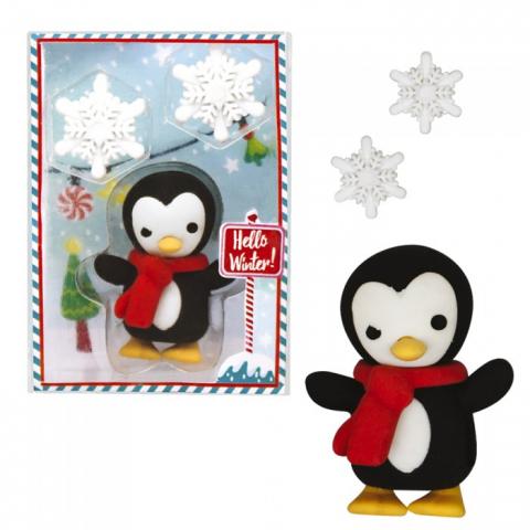Gomma per Cancellare COLLEZIONE IDEA BOMBONIERA DOPO FESTA Pinguino  Fiocco neve