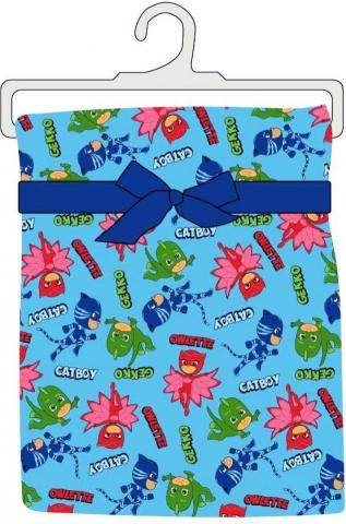 LENZUOLO PLAID COPERTA in FLANELLA PJ MASKS - 120x160 cm - luxury quality