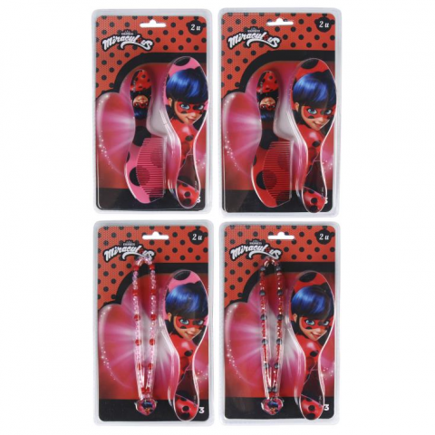 PETTINE SPAZZOLA E COLLANA - MIRACULOUS LADYBUG