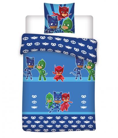 Copripiumino Letto Super Pigiamini PJ MASKS - 140 x 200 cm e federa 63 x 63 cm