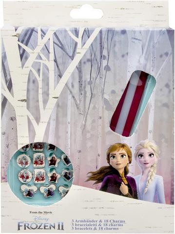 Fantastico set 3 BRACCIALI con 18 accessori Disney - FROZEN 2 - Elsa e ANNA
