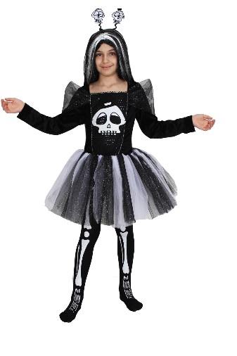 VESTITO COSTUME Maschera di CARNEVALE / HALLOWEEN Bambina - SCHELETRINA