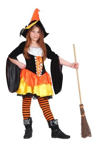 VESTITO COSTUME Maschera di CARNEVALE/HALLOWEEN Bambina - STREGA DI HALLOWEEN