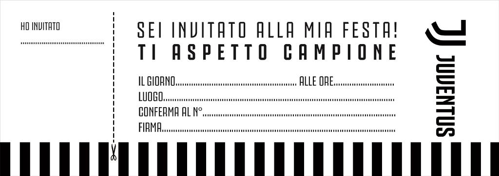 BLOCCHETTO DA 20 Inviti per Compleanno Festa  JUVENTUS b