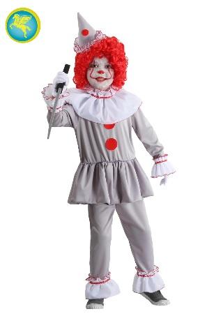 VESTITO COSTUME Maschera di CARNEVALE / HALLOWEEN bambino - PAGLIACCIO HORROR