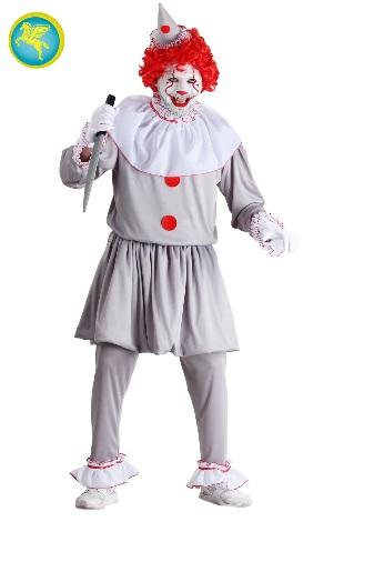 VESTITO COSTUME Maschera di CARNEVALE / HALLOWEEN Adulti - PAGLIACCIO HORROR